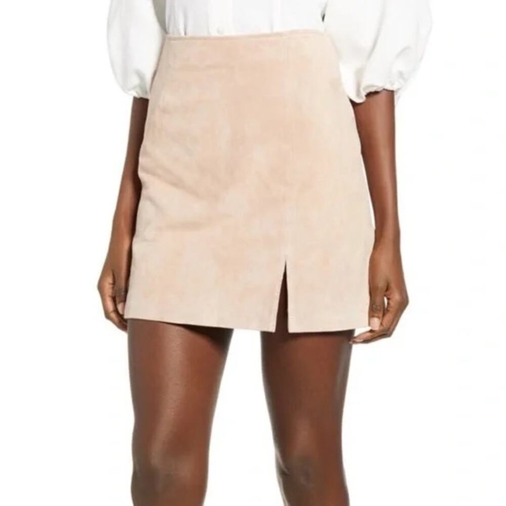 BLANKNYC Blush Suede Leather Mini Skirt Size 27